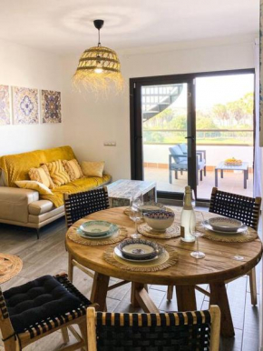 Sunny Luxury Apartment with two great sunny - level terraces, two swimming pools, in a new complex Pueblo Majorero, close to Fuerteventura Golf Club, next to the beach , Atlantico Shopping Mall and ca